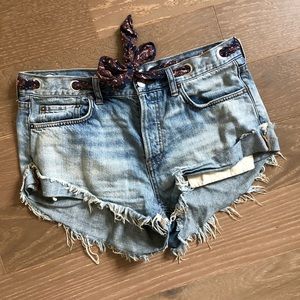 Free People Bandana Shorts
